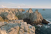 Tas de Pois, the granite cliffs at the extremity of the The Pen Hir Cliffs 